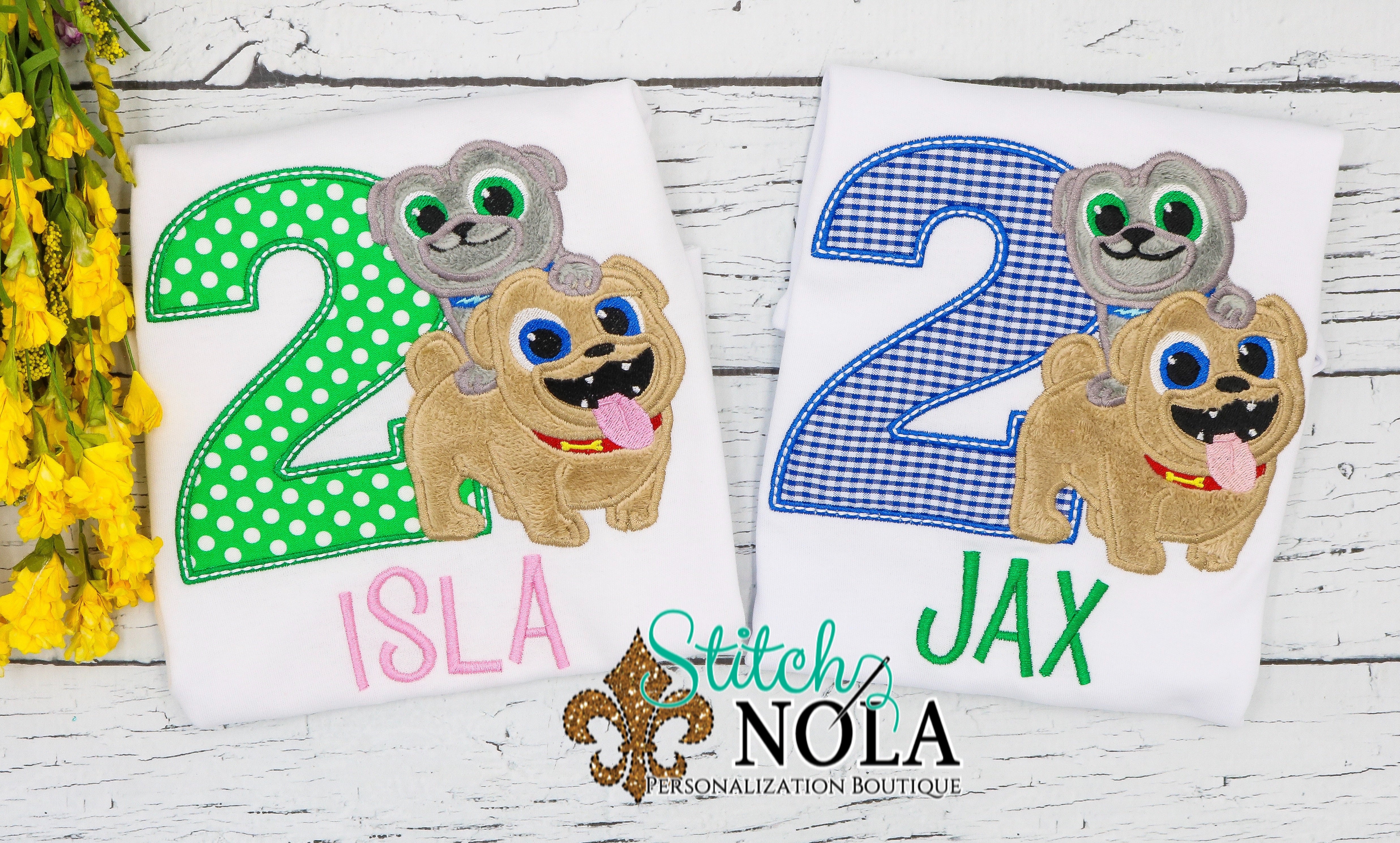 Personalized Puppy Birthday Appliqué Shirt