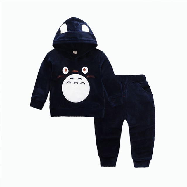 Baby Boys Girls Clothing Totoro Hoodies Pants 2Pcs/Sets Spring Autumn Kids Sports Suits Toddler Tracksuits Children Clothes Set alx