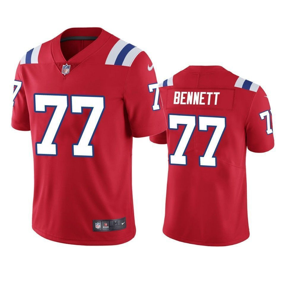 New England Patriots 77 Michael Bennett Red Vapor Untouchable Limited Mens 3D Jersey