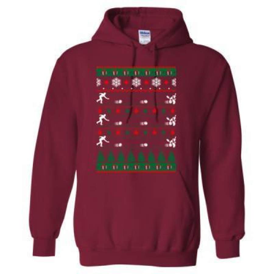 AGR Bowlers Bowling Christmas Ugly Sweater – Heavy Blend™ Hooded Sweatshirt