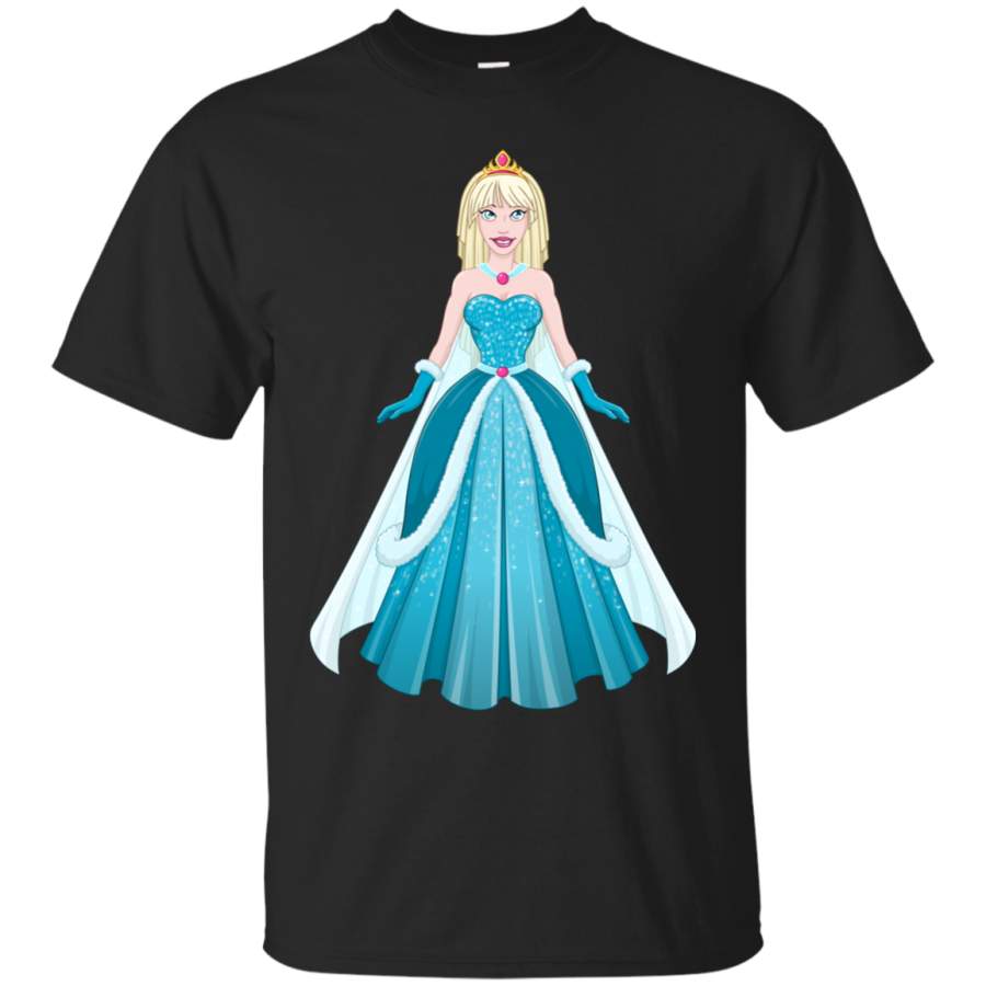 AGR Snow Princess In Blue Dress Front Sweatshirt T-Shirt & Hoodie