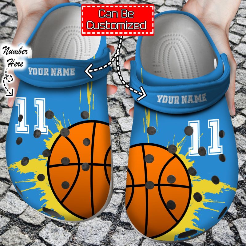 Basketball Personalized Lover Blue clog Shoes Basketball