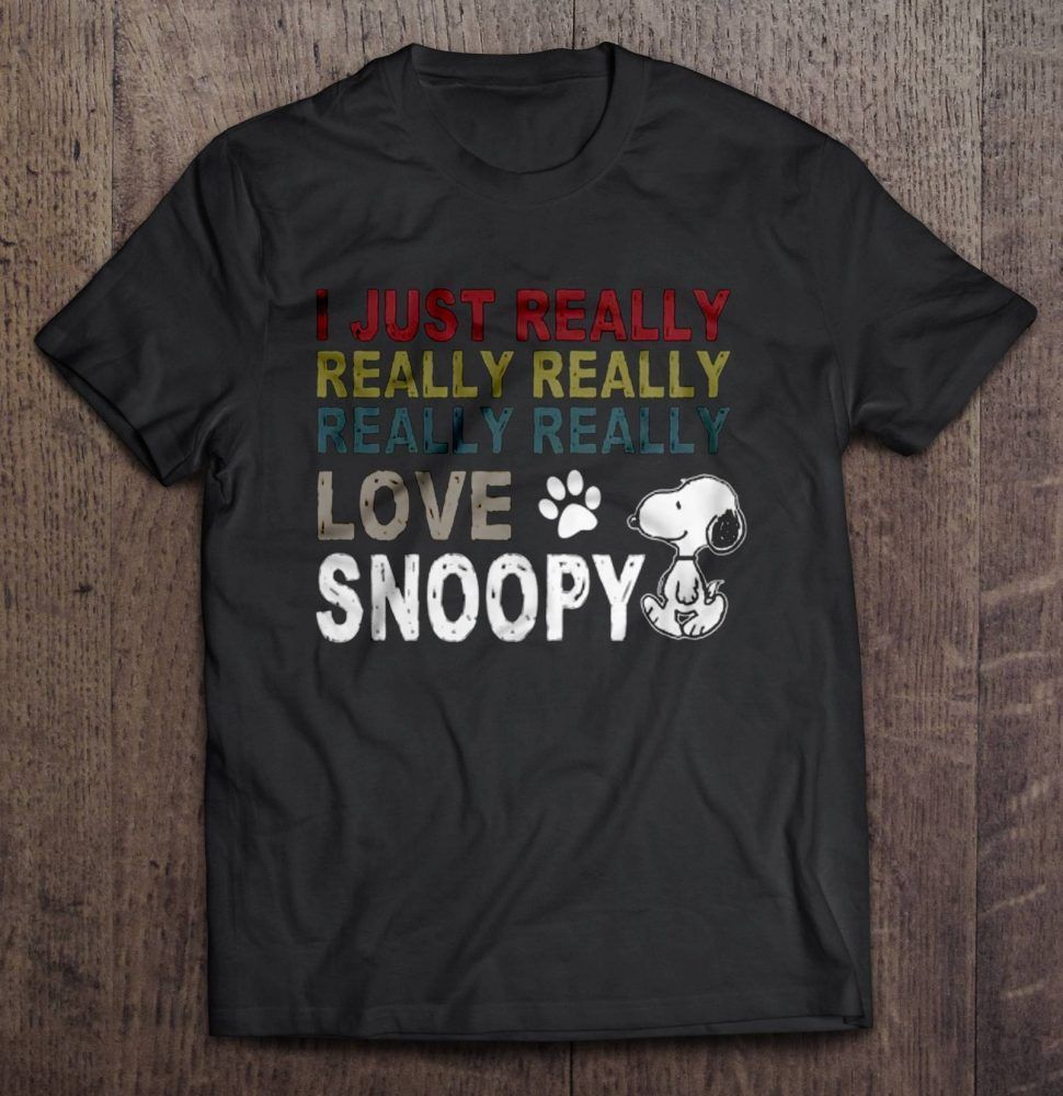 I Just Really Love Snoopy Gift Trending Design Shirt