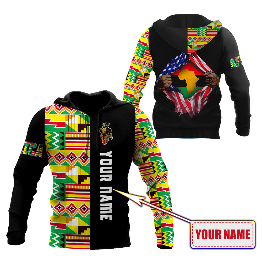 Personalized Name African American All Over Print Us Unisex Size Hoodie