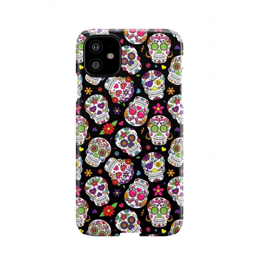 Multi Colored Sugar Skull Phone Case