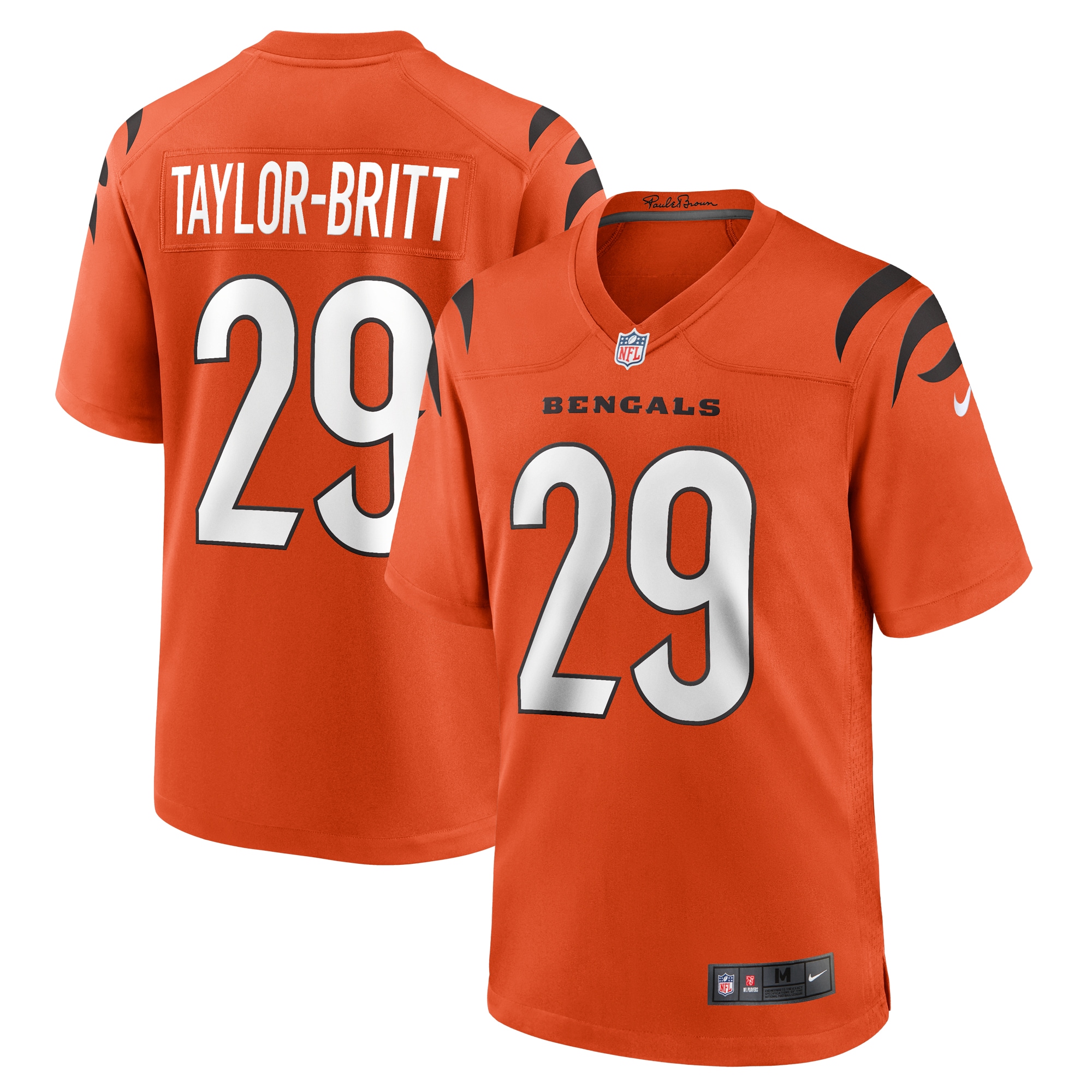 Cam Taylor-Britt Cincinnati Bengals Alternate Game Jersey – Orange