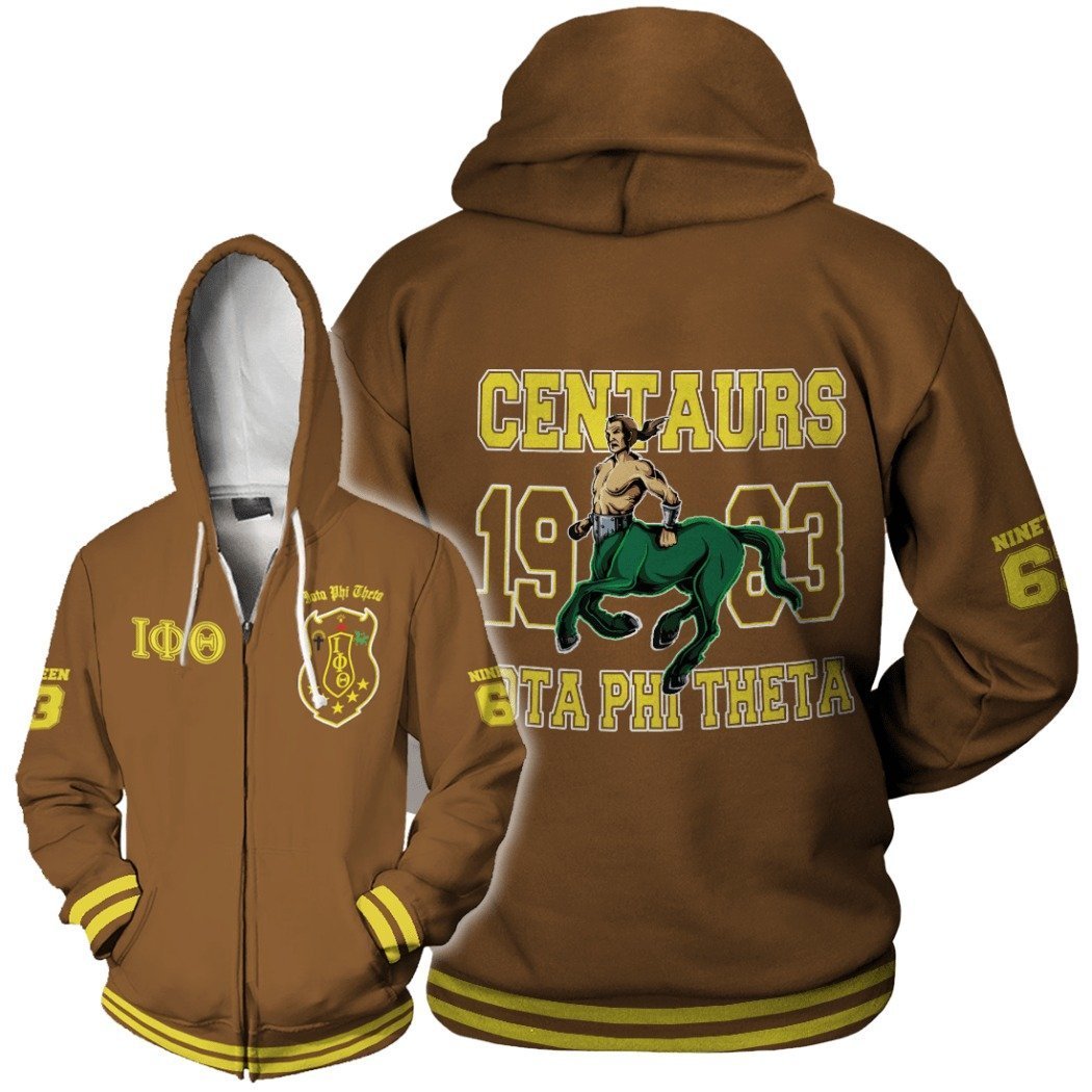 Greek Life Hoodie – Iota Phi Theta Centaur Style Zip Hoodie