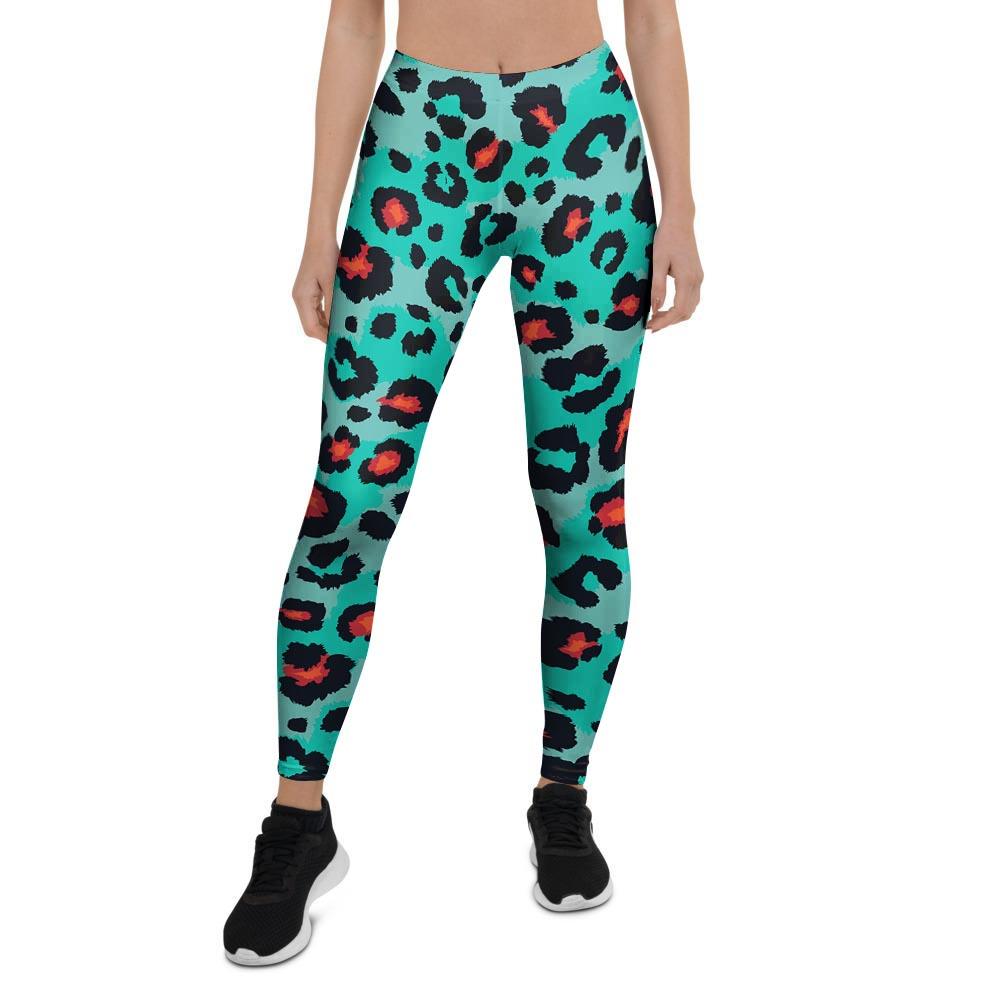 Teal Leopard Women’S Leggings