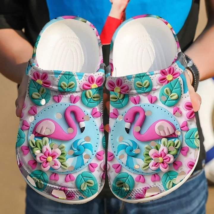 Flamingo Heart Crocs Clog Shoes – Justbeperfect Shop