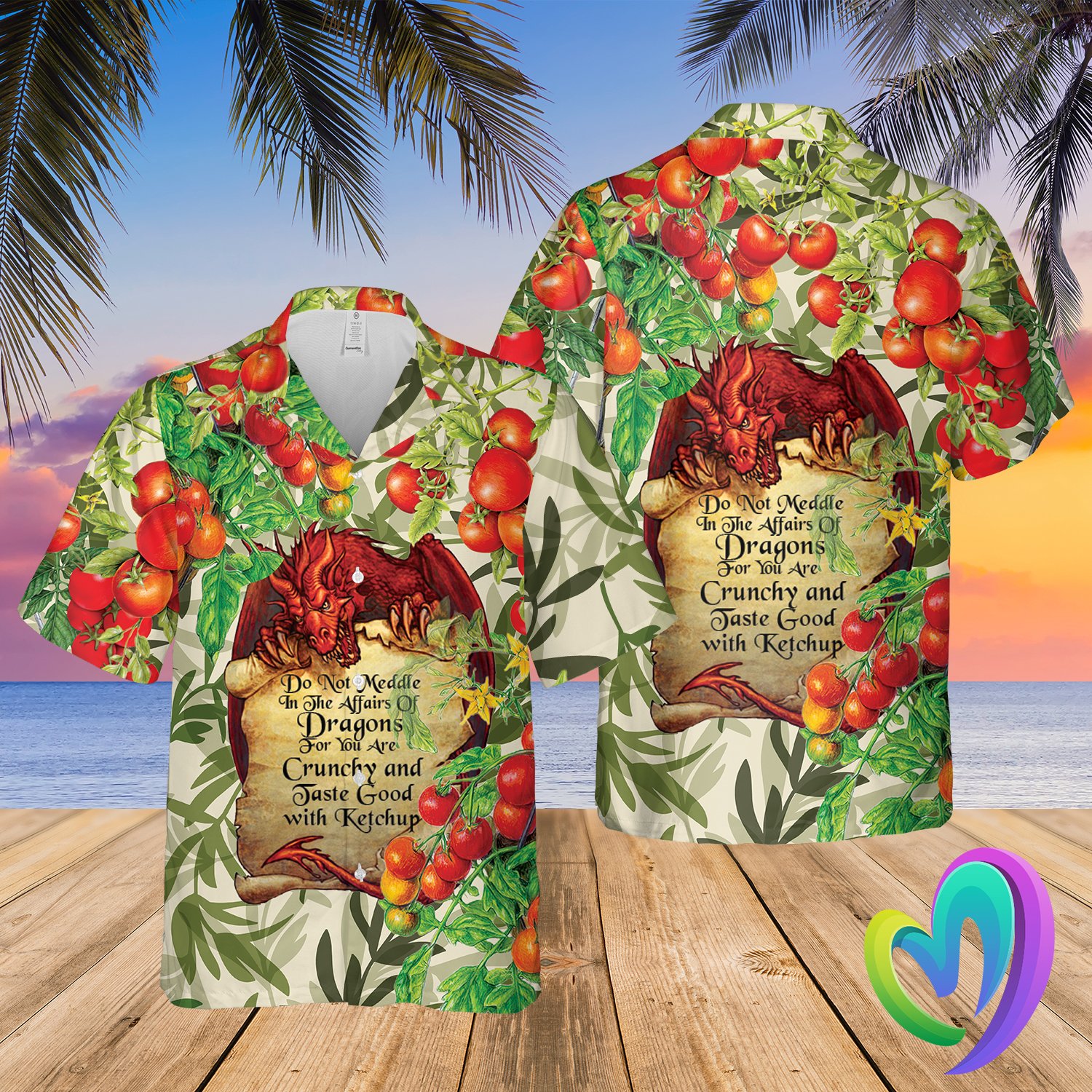 Fantasy Dragon Summer Hawaii Beach Shirt Ha44912