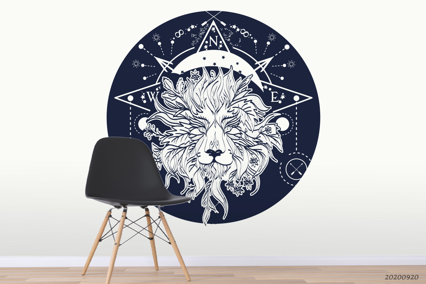 3D Mystic Lion Tattoo Art Wall Mural Wallpaper Wj 3049