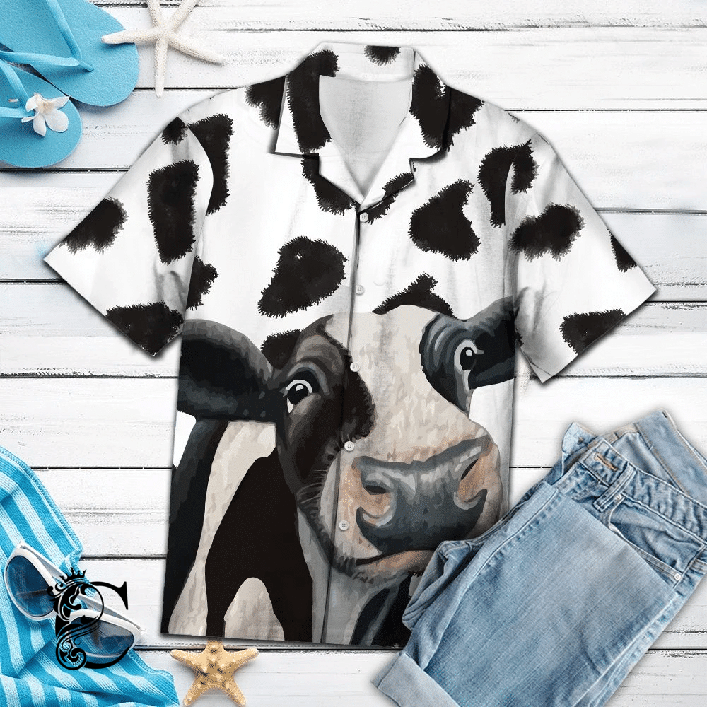 Beach Shirt Order Funny Cow Hawaiian Shirt- Chillicothemall