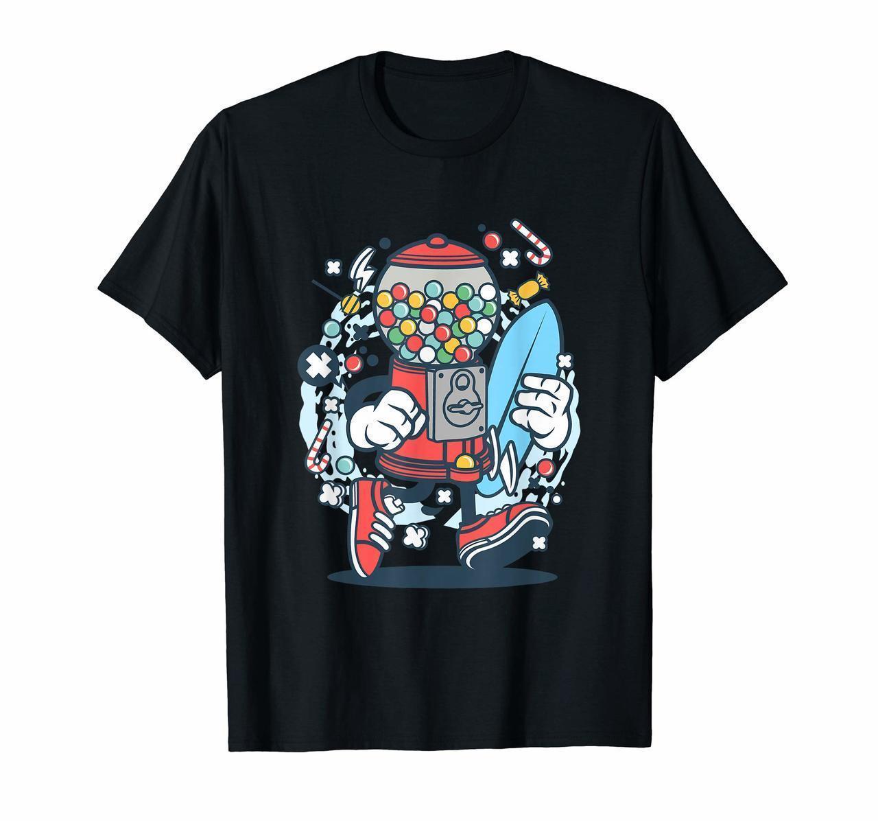 Cartoon Candy Machine T-Shirt For Girls And Boys