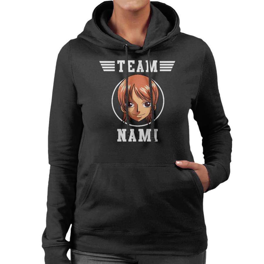 Team Nami One Piece Women’s Hooded Sweatshirt