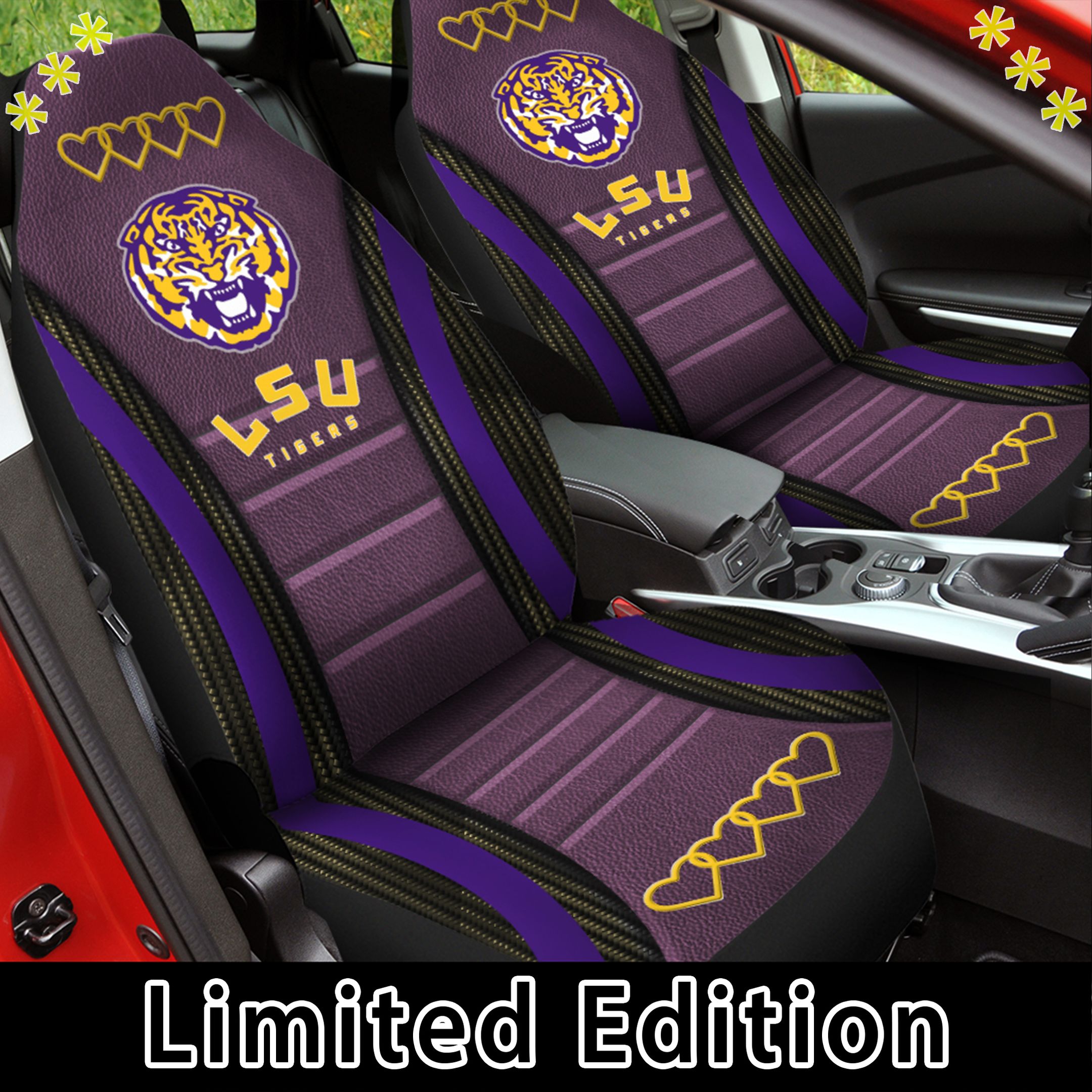 Lsu Tigers Football Car Seat Covers (Set Of 2) – V2