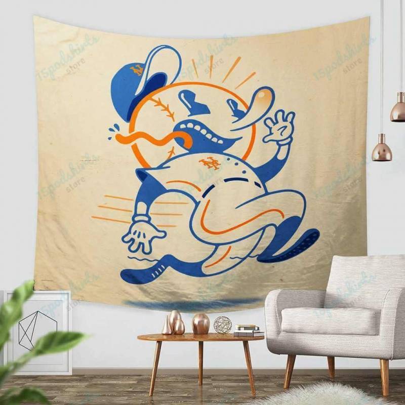 3D Custom New York Mets Tapestry Throw Wall Hanging Bedspread