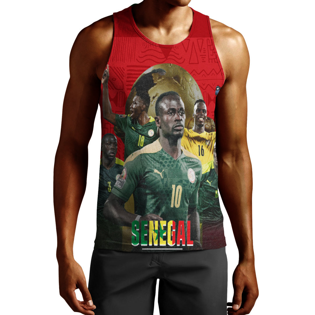 Senegal Afcon 2022 Champions Men Tank Top Teranga Lions Lt7