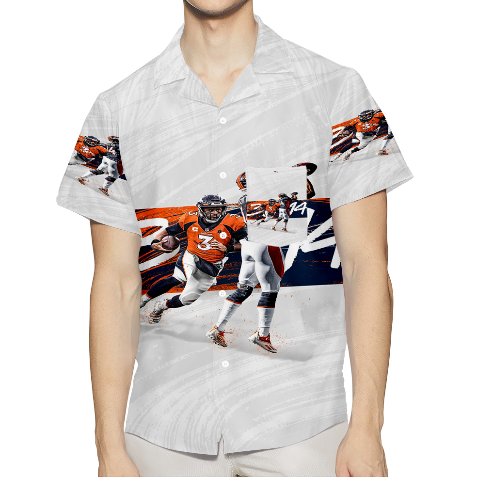 Denver Broncos Dangeruss Wilson X Sutton Courtland 3D All Over Print Summer Beach Hawaiian Shirt With Pocket