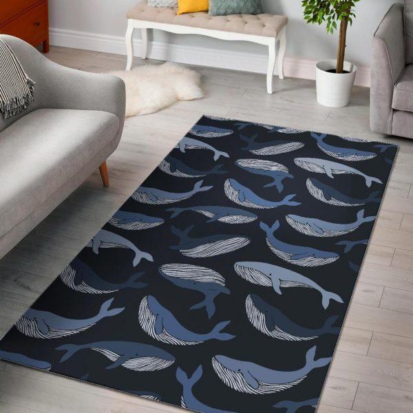 Humpback Whale Home Decor Rectangle Area Rug