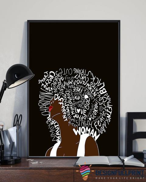 Powerful Black Girl Vertical Poster Poster Print, Canvas Poster Wall Art, Canvas Print Wall Decor
Black Proud And Educated Melanin Power