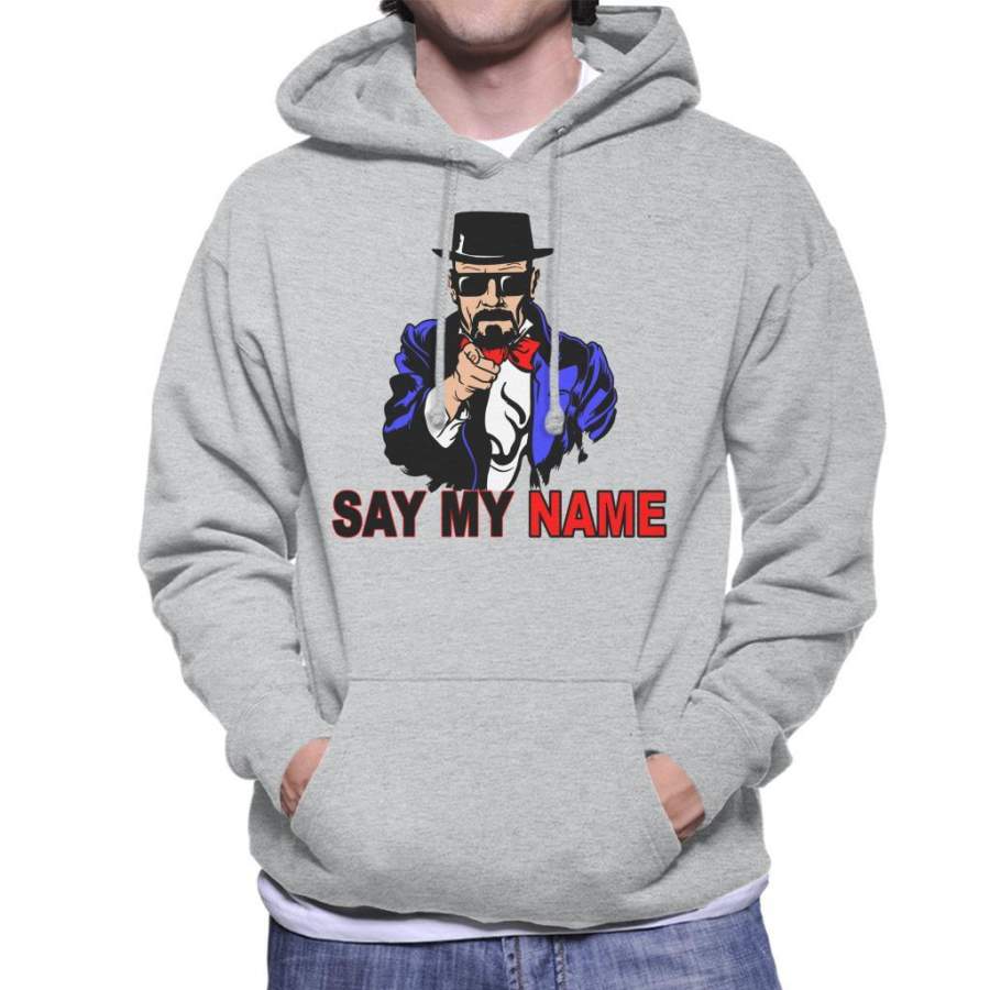 Breaking Bad Say My Name Heisenberg Uncle Sam Men’s Hooded Sweatshirt