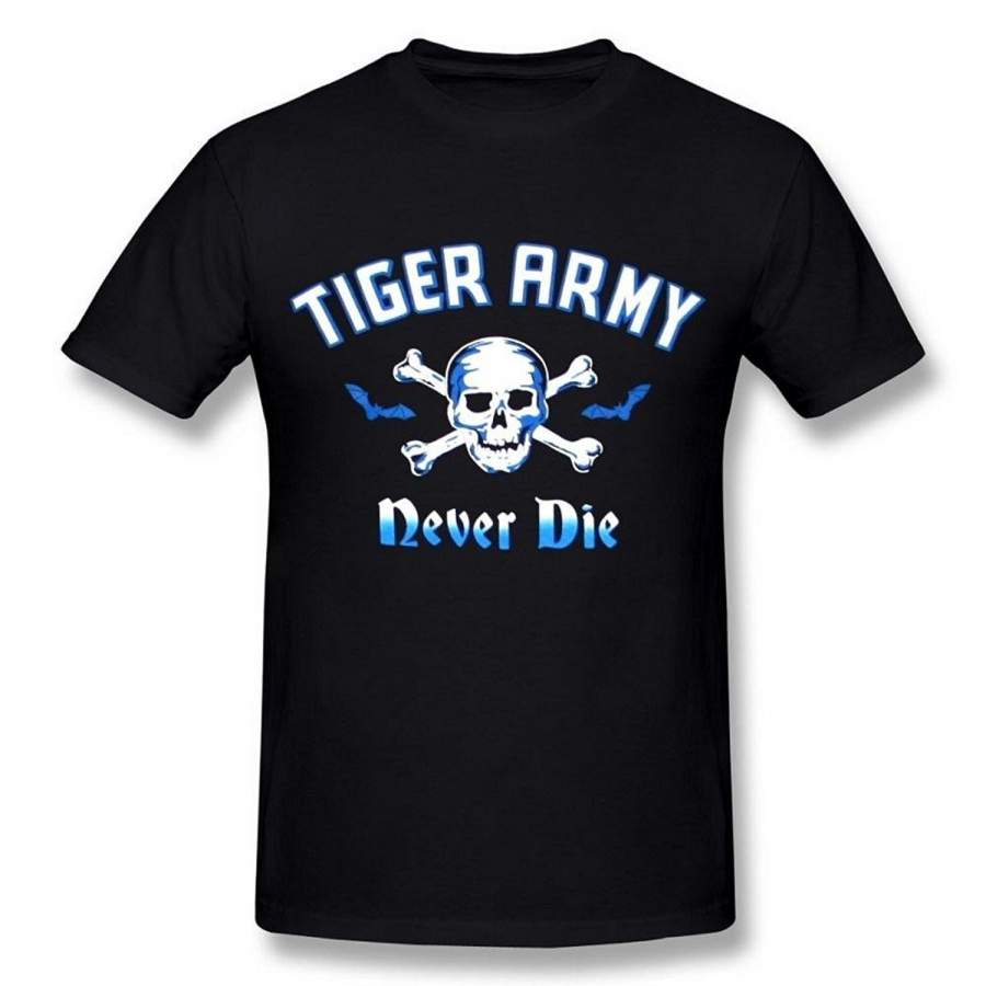 Men’s Tiger Army Band Logo Poster Black T shirt