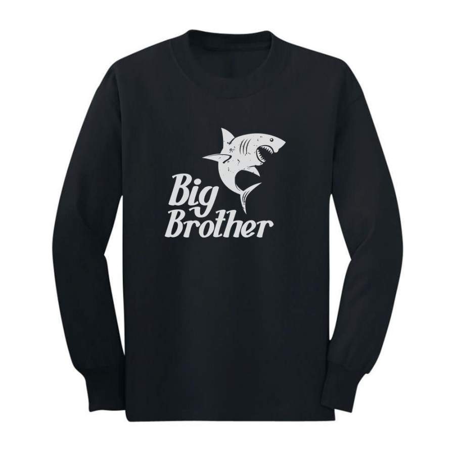 Big Brother Gift for Shark Loving Boys Toddler/Kids Long sleeve T-Shirt