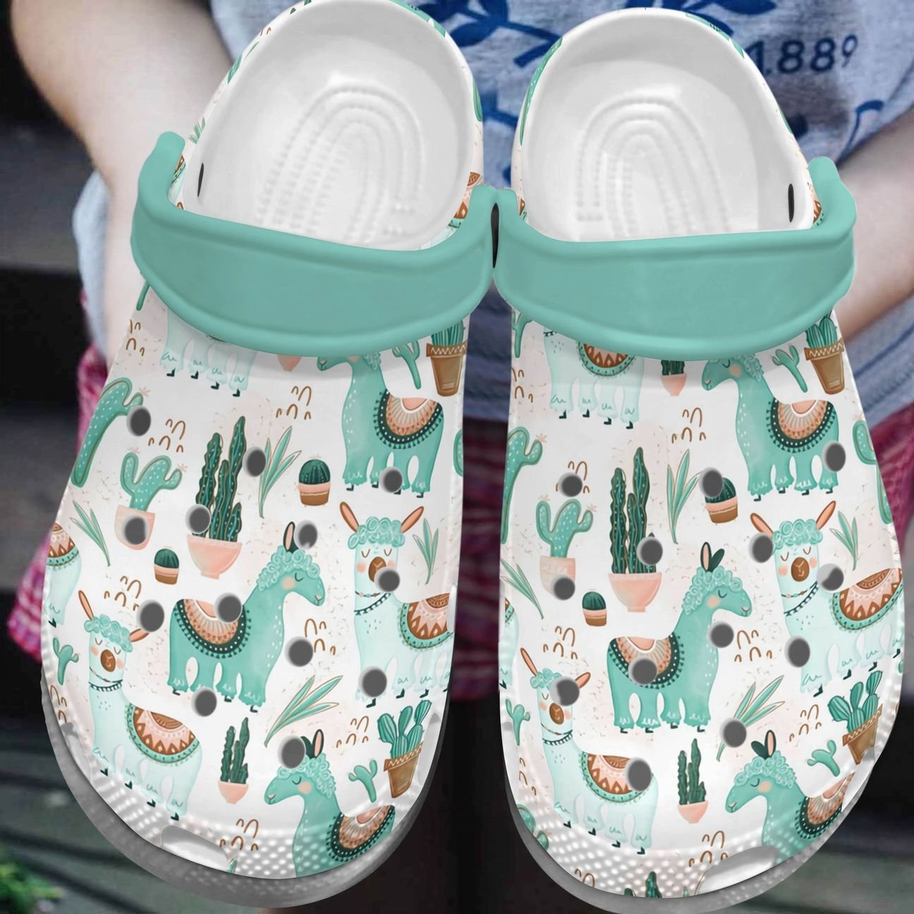 Llama Personalize Clog, Custom Name, Text, Fashion Style For Women, Men, Kid, Print 3D Cute Llama