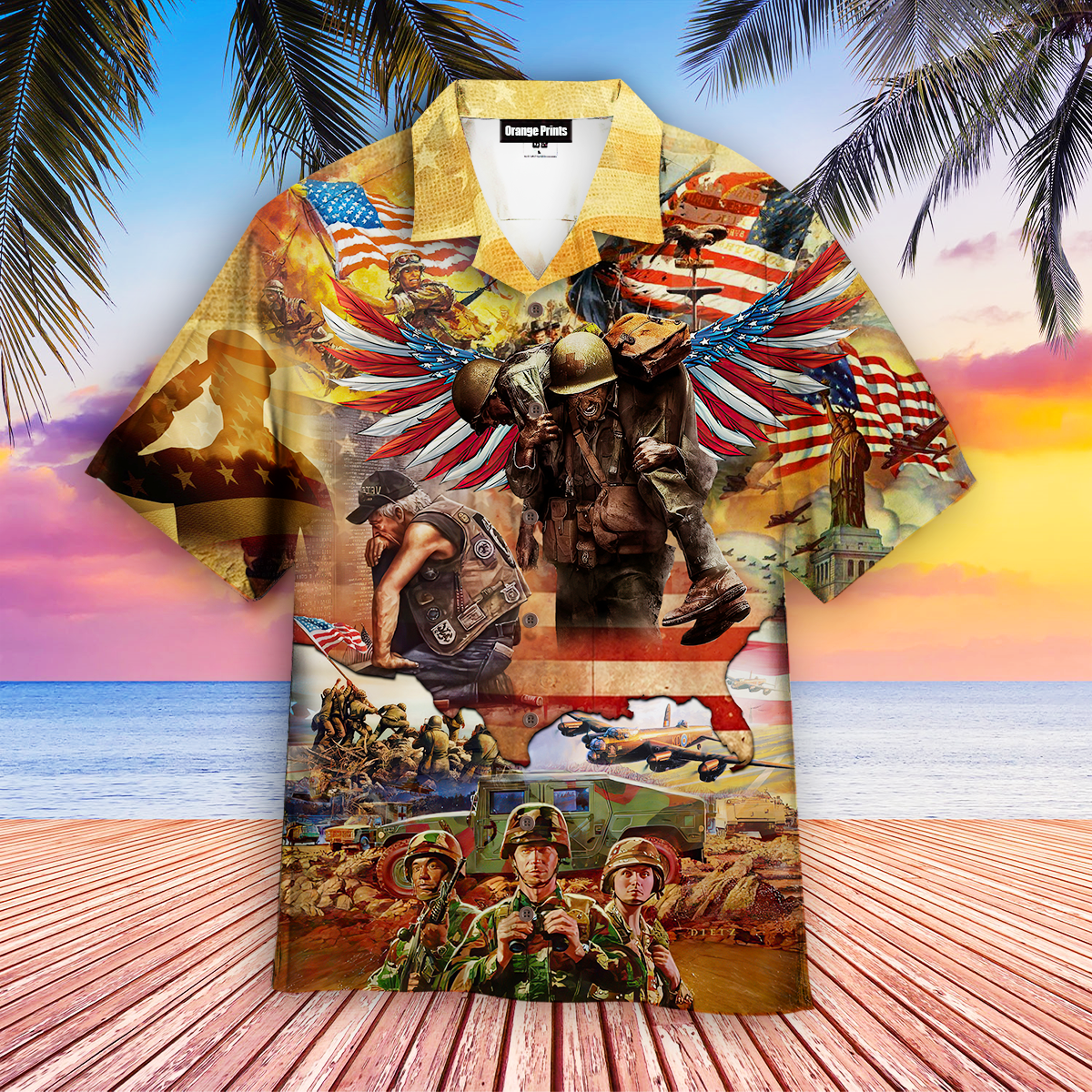 Memorial Day Proud To Be American Veteran Hawaiian Shirt – For Men And Women