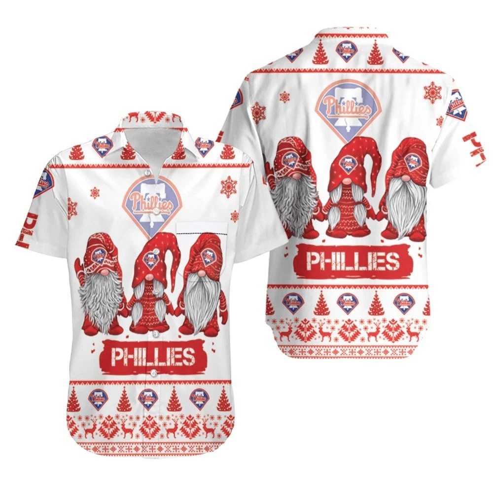 Christmas Gnomes Philadelphia Phillies Ugly Sweatshirt Hawaii Shirt Combo Beach Ha13992