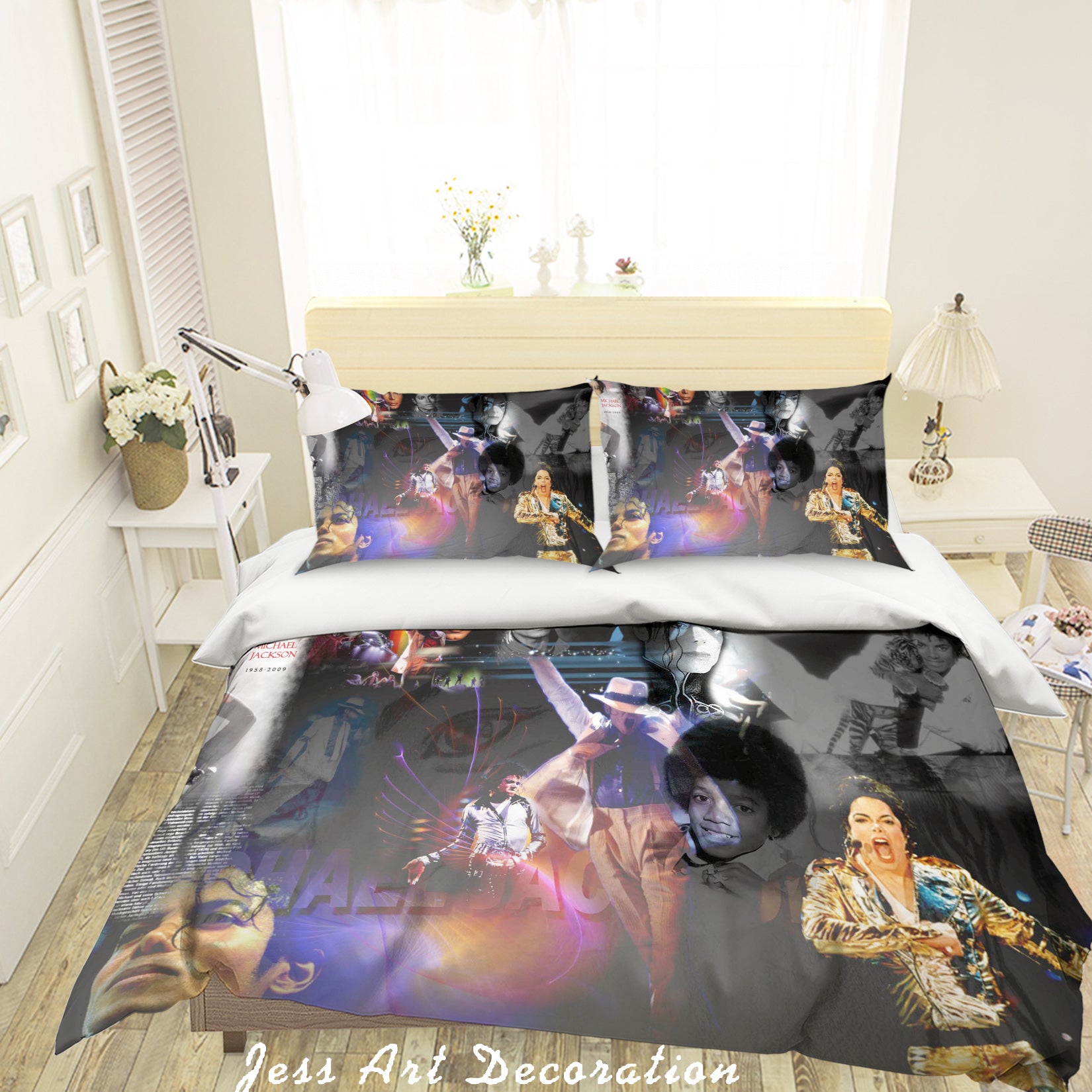 3D Star Michael Jackson Quilt Cover Set Bedding Set Pillowcases 70