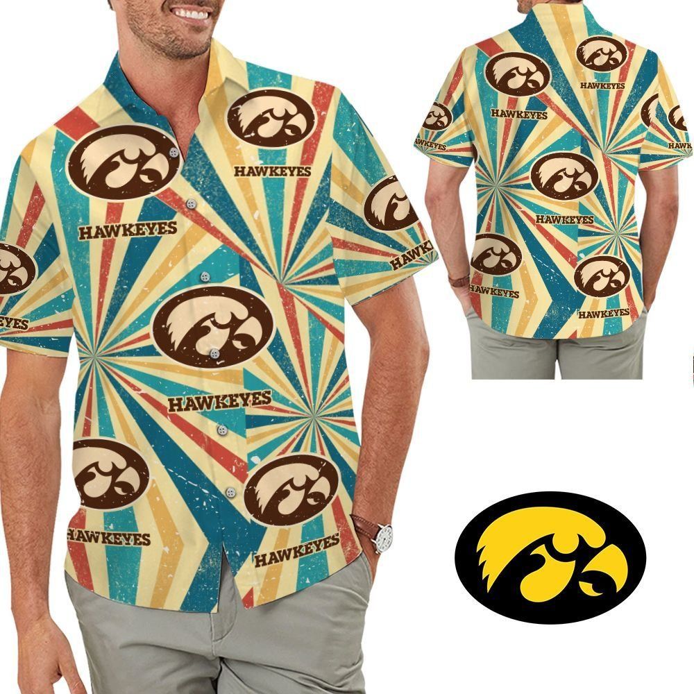 Iowa Hawkeyes Retro Vintage Style Trumpeters Hawaiian Shirt