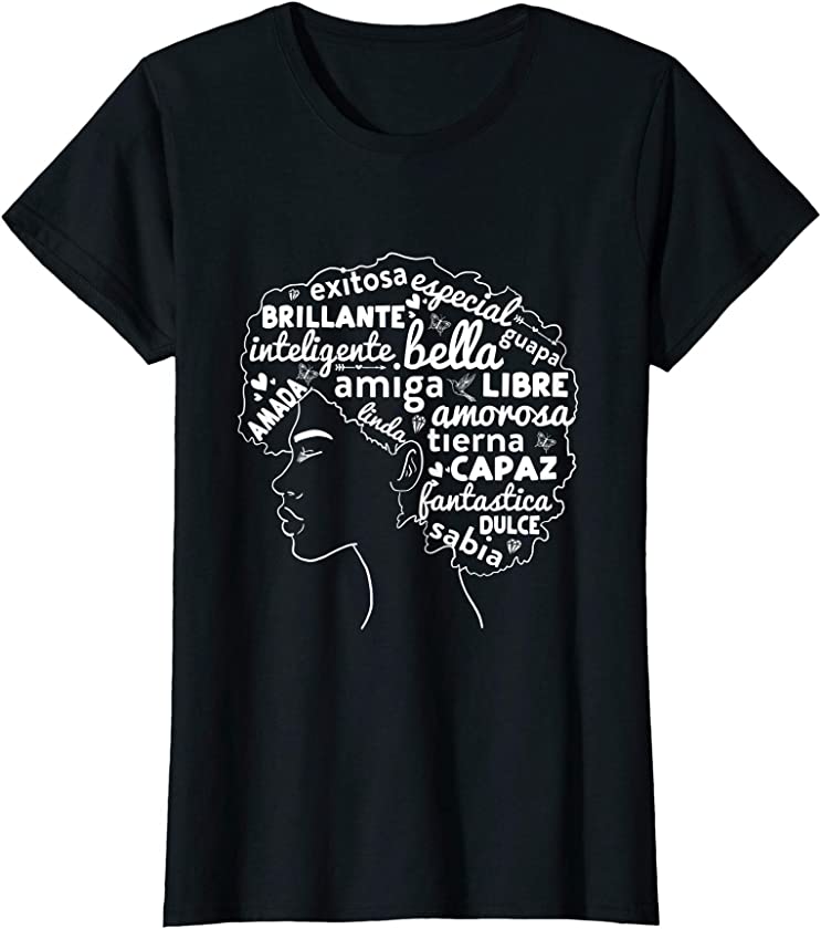 Womens Afro Latina Pride Gift Afro-latino Black History Month T-Shirt