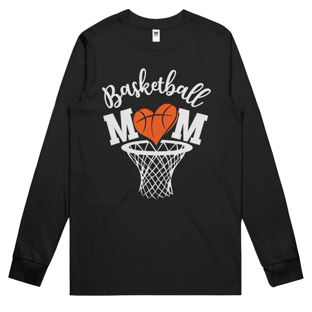 Basketball Mom Cute Novelty Distressed Long Sleeve T Shirts