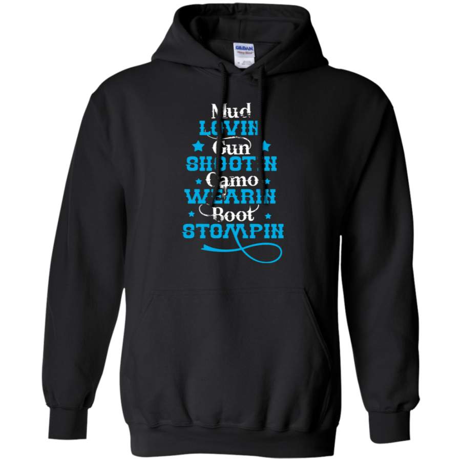 AGR Mud Loving Gun Shooting Camo Wearing Boot Stomping Hoodie