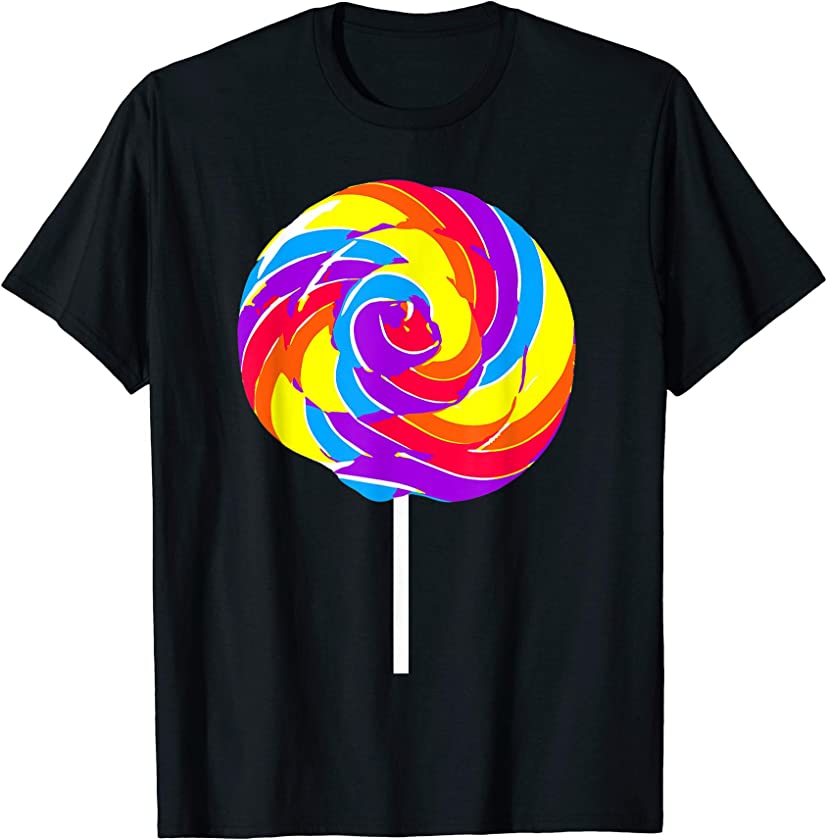 Lollipop Shirt, Rainbow Sucker, Candy Tshirt