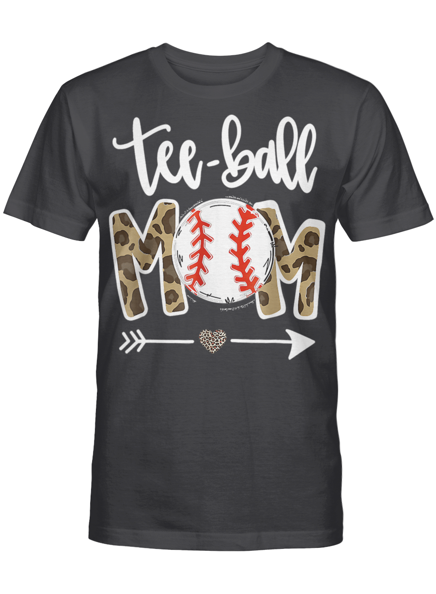 Teeball Mom Leopard Funny Teeball Mom Mother’S Day 2021 Shirt