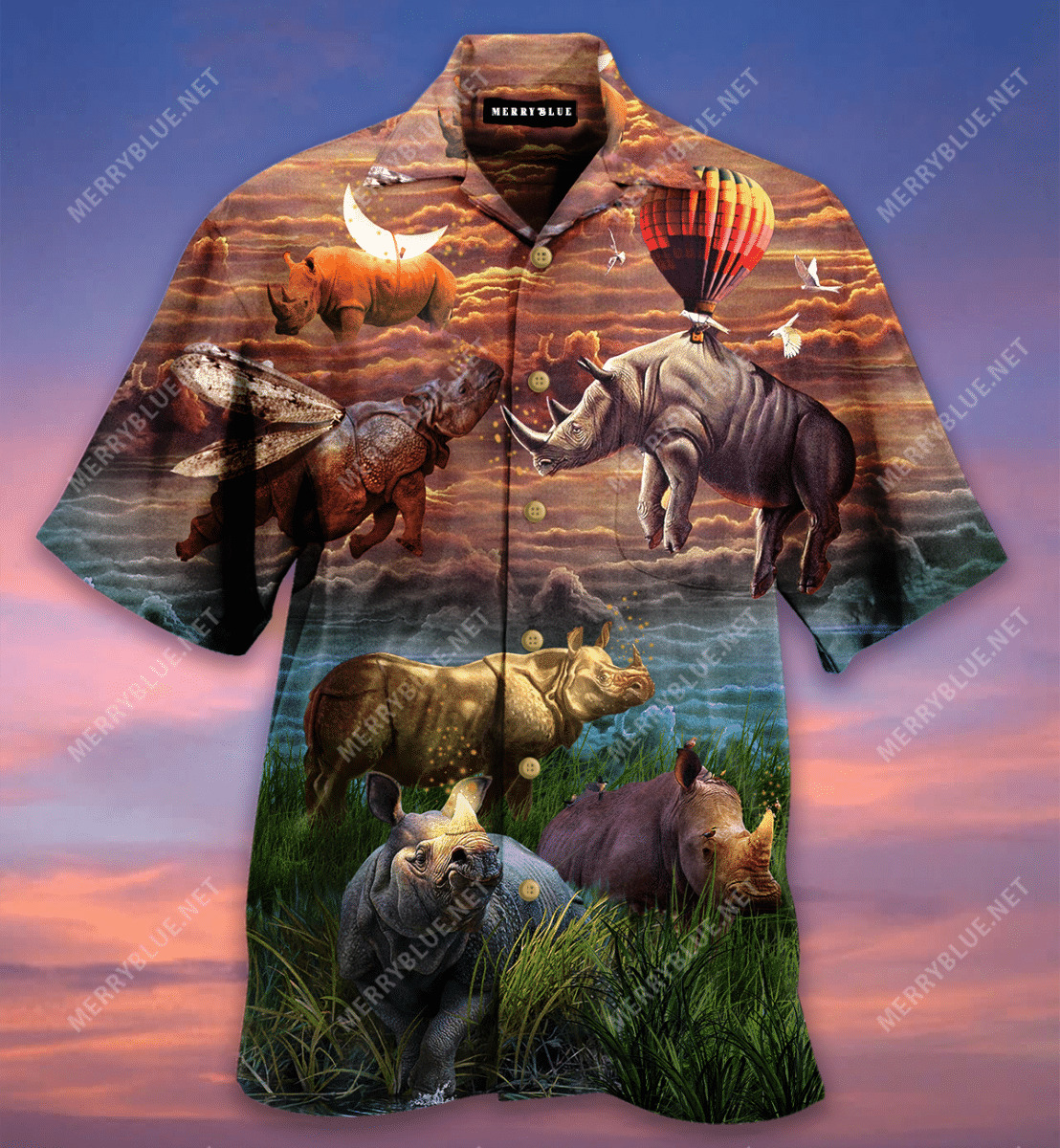 The World Is A Better Place With Rhinos Hawaiian Shirt