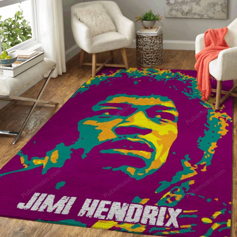 Jimi Hendrix v3 – Music Pop Art Area Rug Carpet