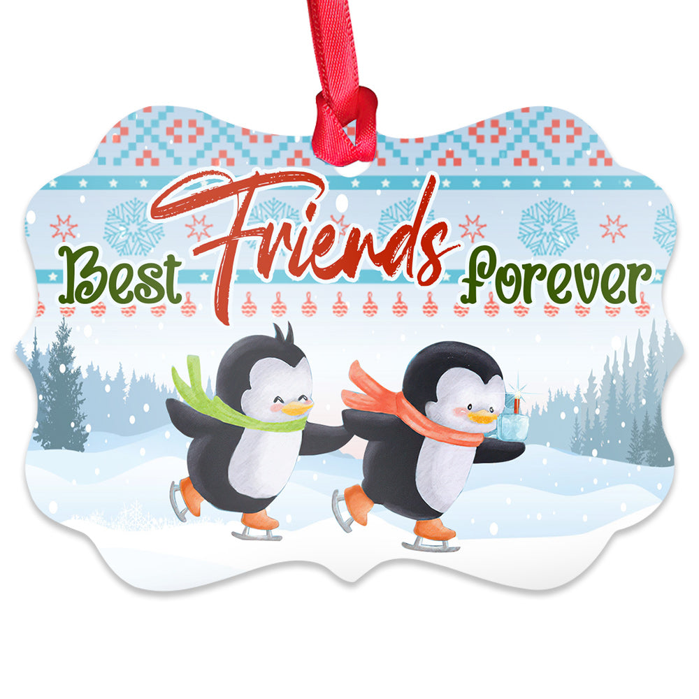 Penguin Bestie Best Friend Forever – Horizontal Ornament