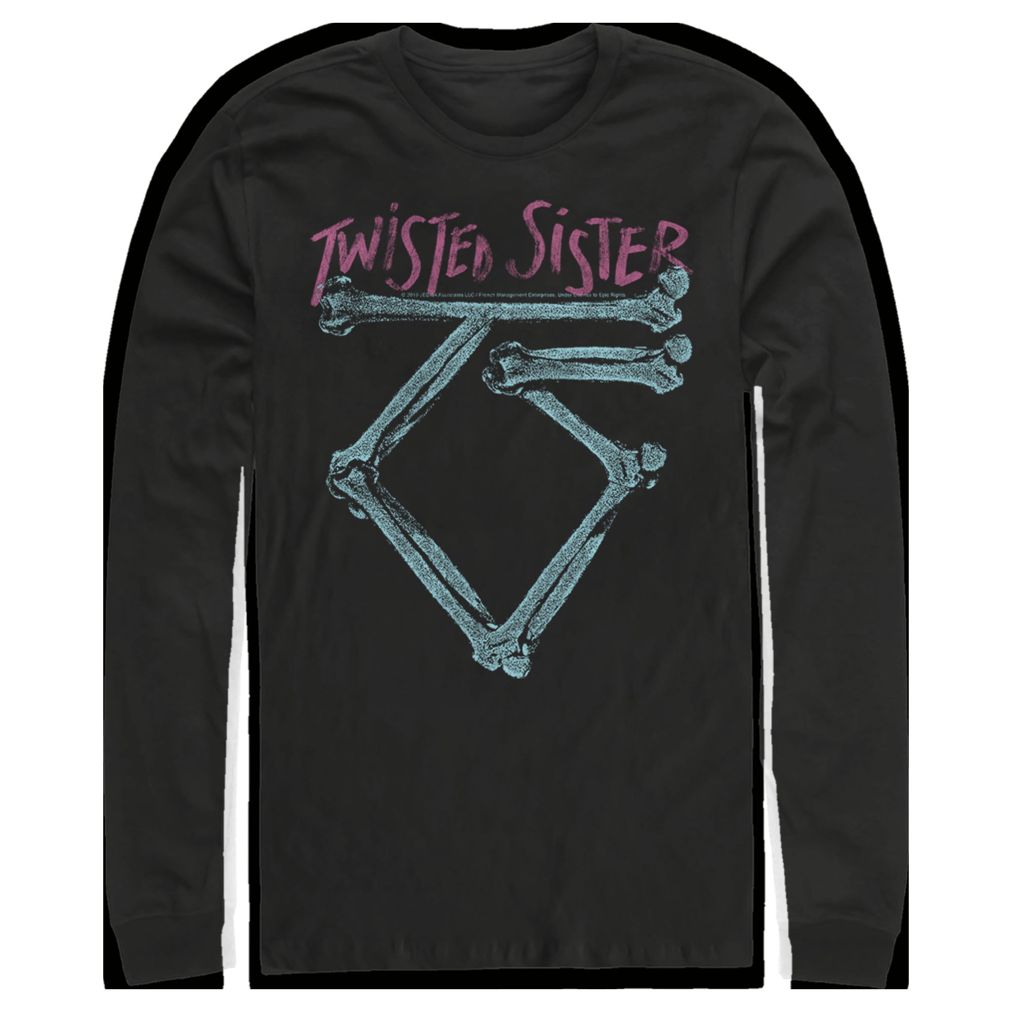 Twisted Sister Men’S Neon Logo  Long Sleeve Shirt