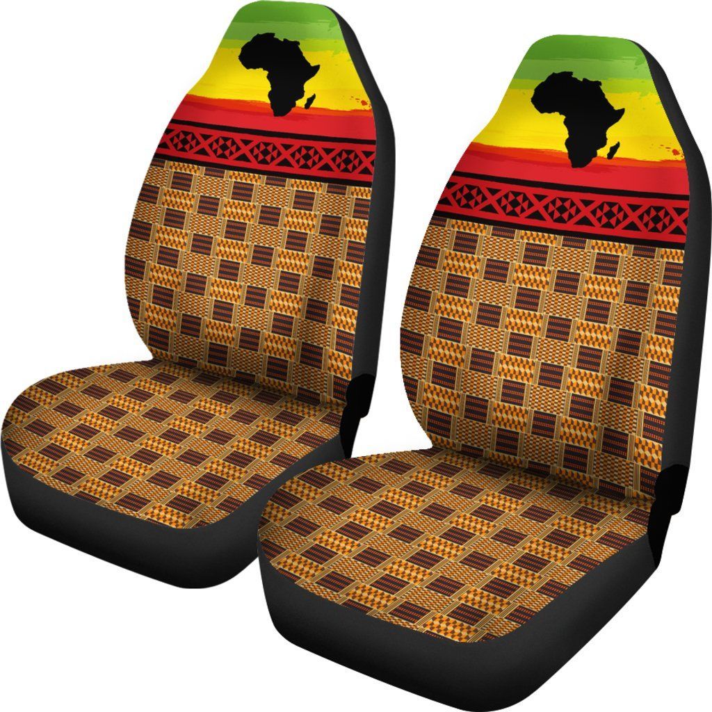 Africa Zone Car Seat Covers – Bonwire Style Kente J5