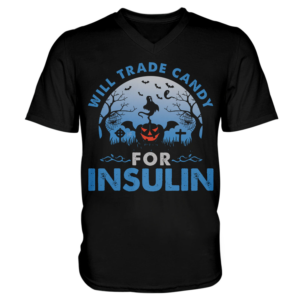 Will Trade Candy For Insulin Diabetes Awareness Shirt, Funny Halloween Diabetes Unisex V-Neck T-Shirt