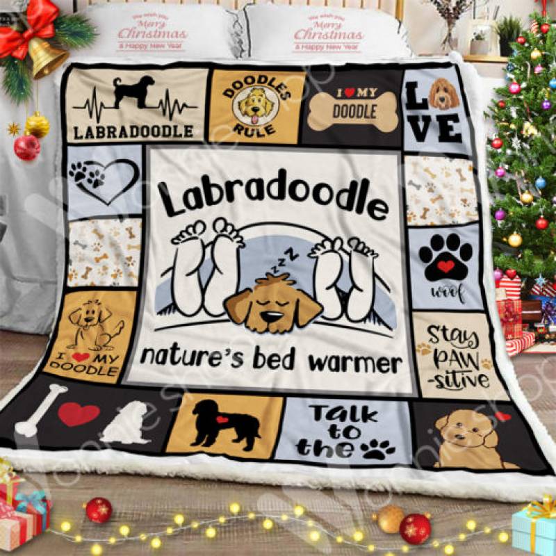 Labradoodle Dog Sherpa Blanket NOV0401 85O34