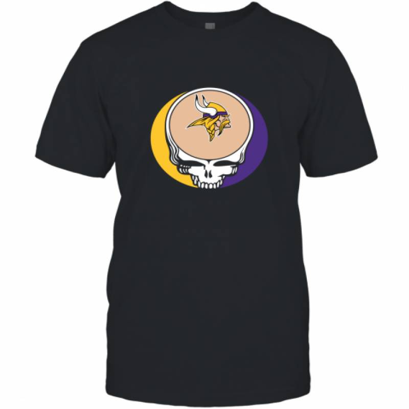 Halloween Skull Funny Football Team Minnesota Vikings T-Shirt