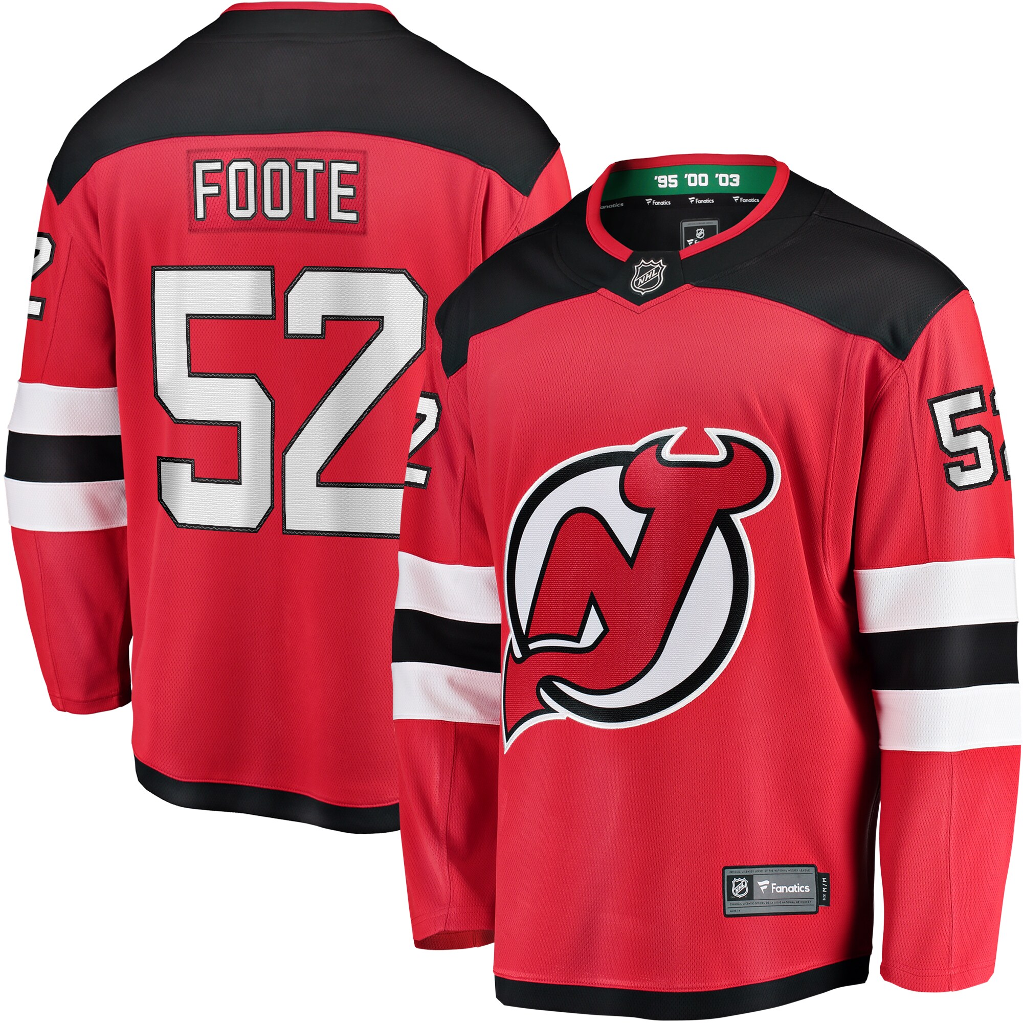 Men's New Jersey Devils Cal Foote Red Home Breakaway Jersey