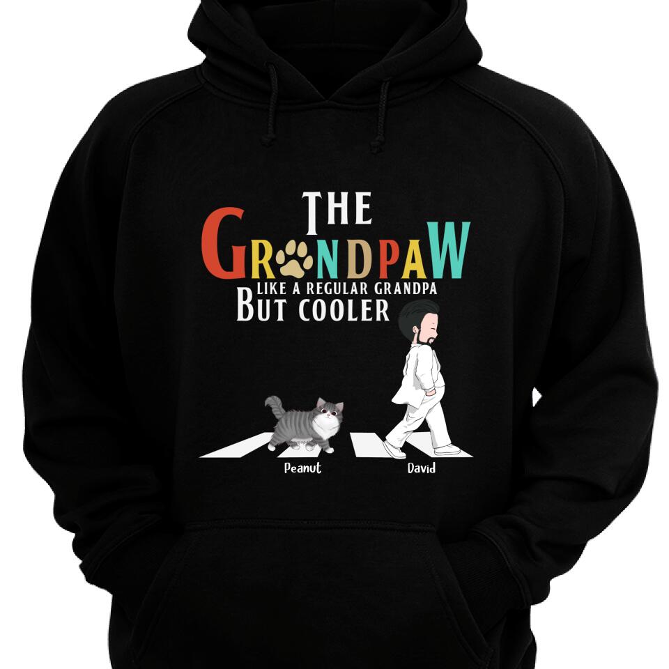 Customized The Grandpaw Like A Regular Grandpa But Cooler Personalized Hoodie – Trending Personalized