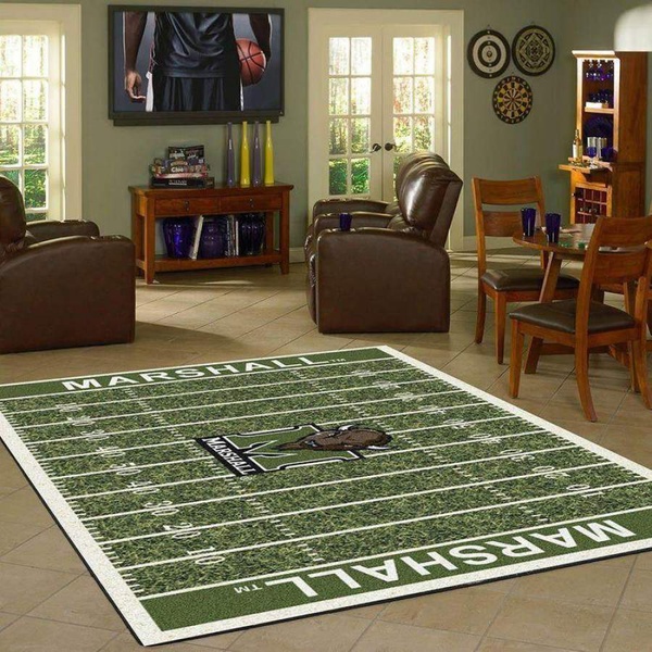 Marshall Thundering Herd Home Field Area Rug Football Floor Decor F102142