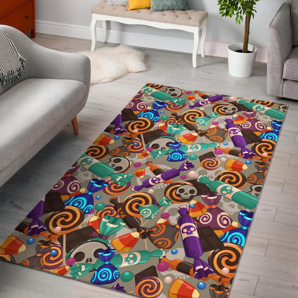 Halloween Candy Pattern Area Rug