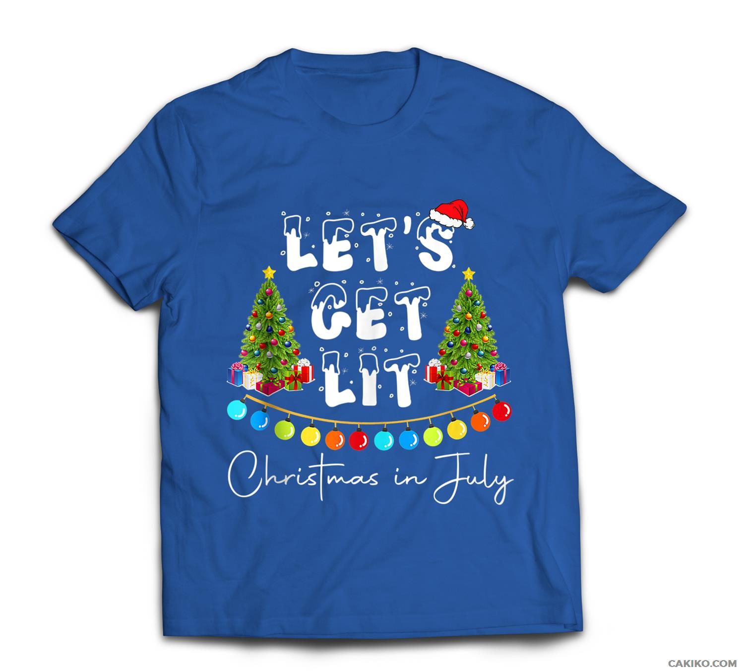 Let’S Get-Lit Christmas In July Christmas Tree T-Shirt